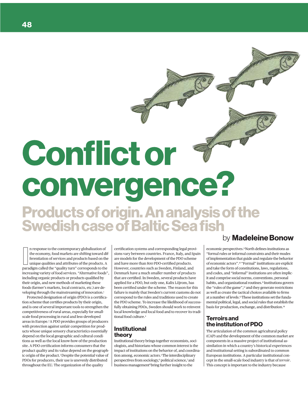 Products of Origin. an Analysis of the Swedish Case of Baltic Sea Fish