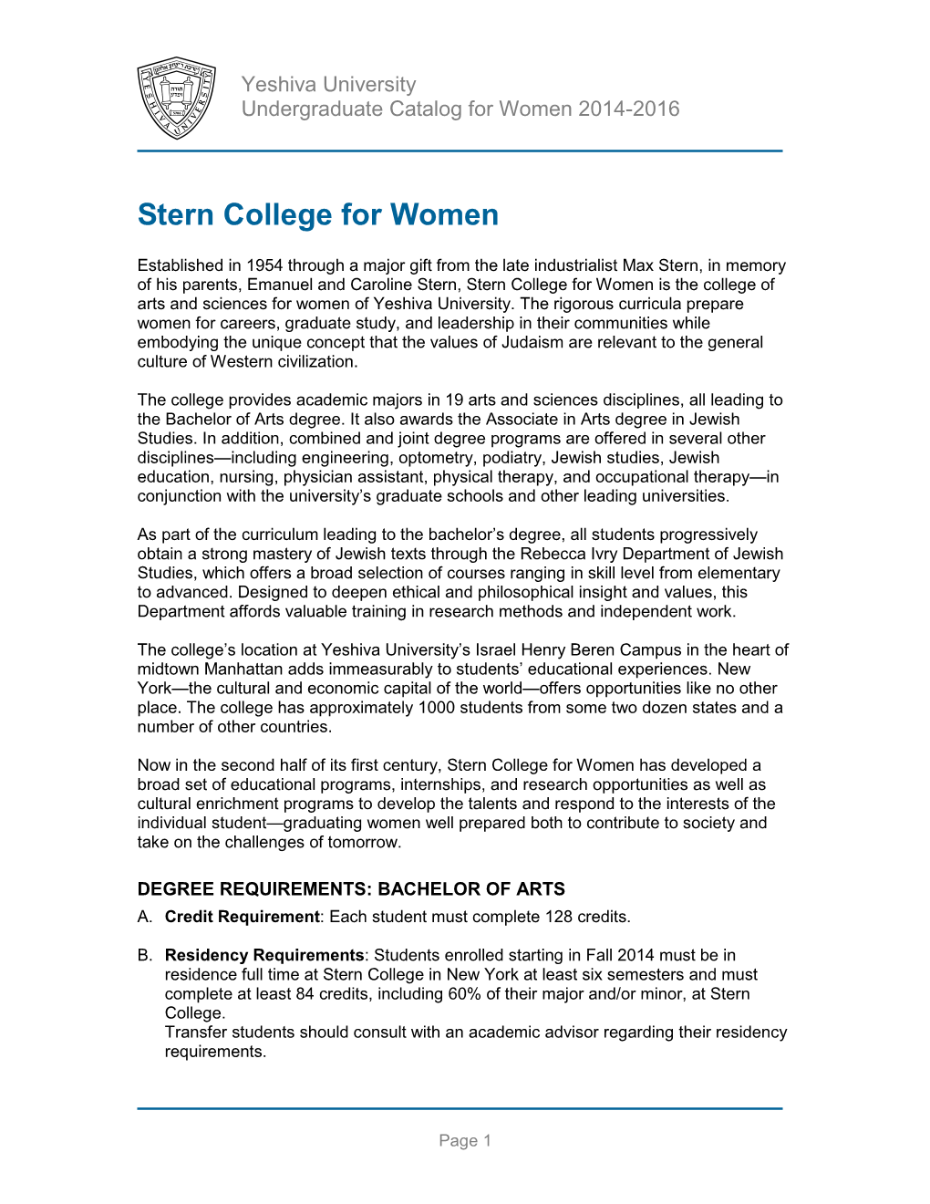 Stern College for Women