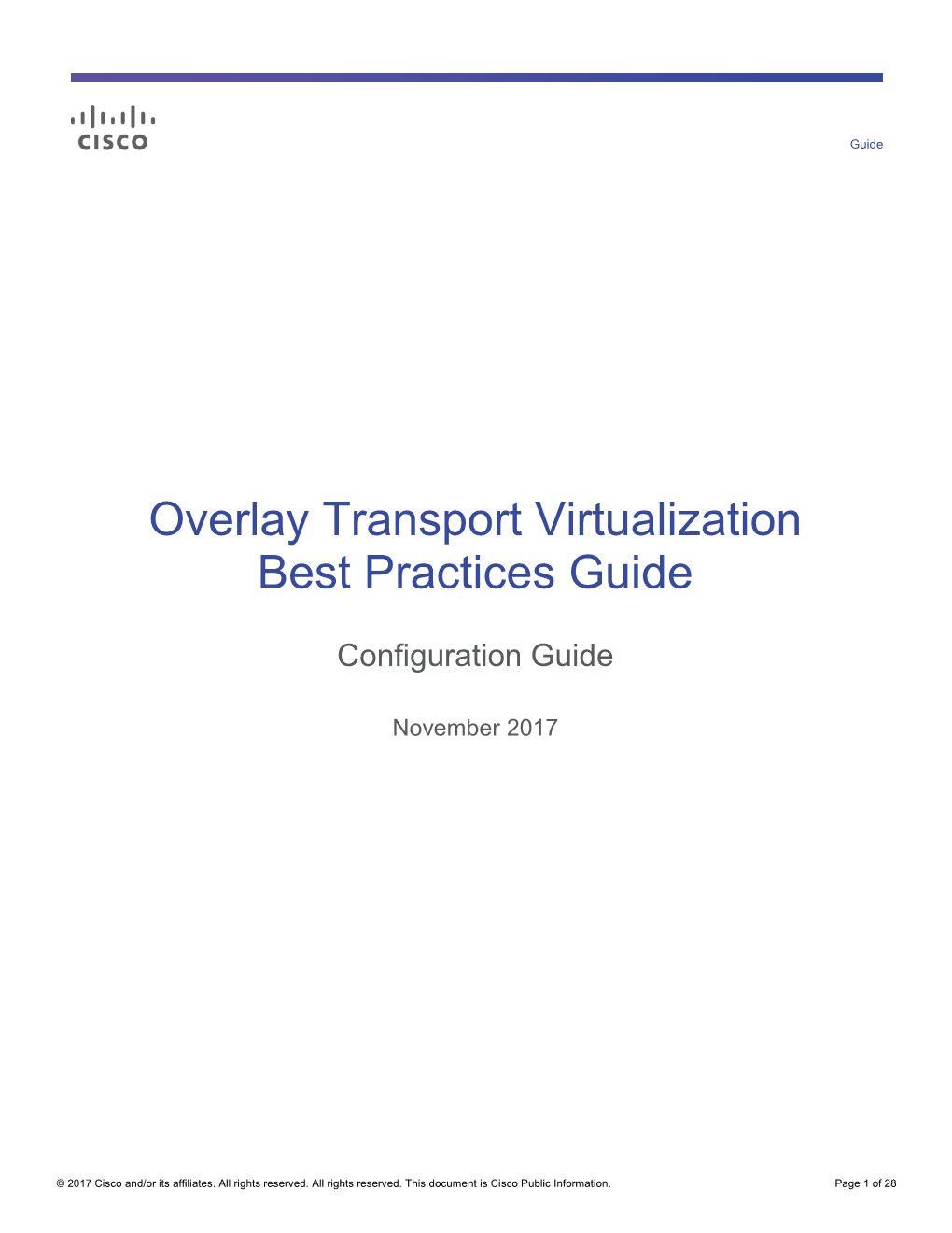 OTV Best Practices Configuration Guide