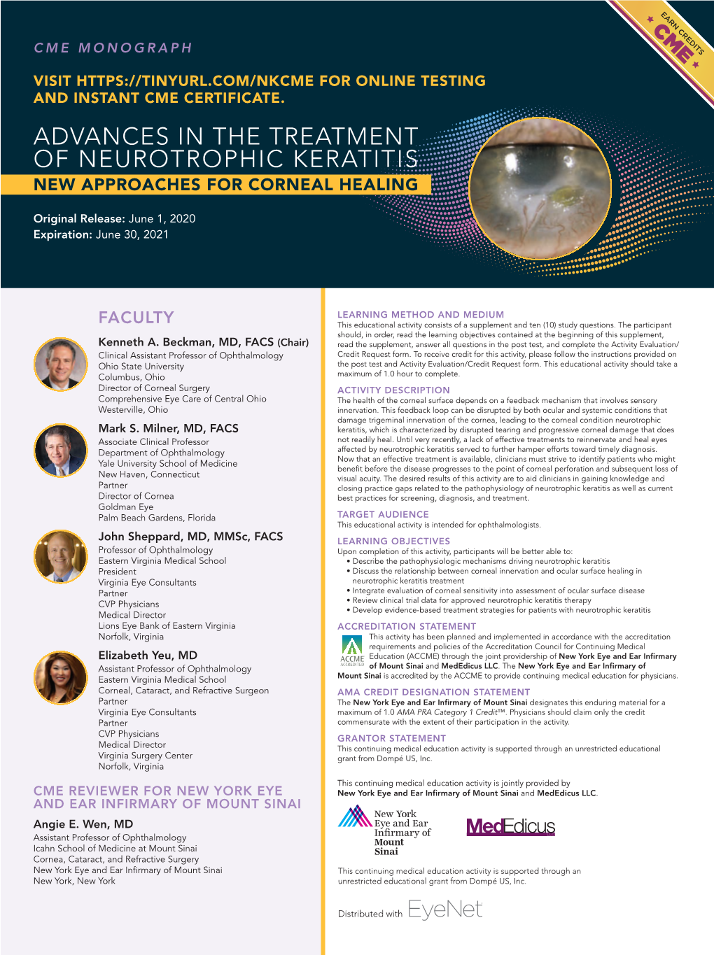 Advances in the Treatment of Neurotrophic Keratitis New Approaches for Corneal Healing