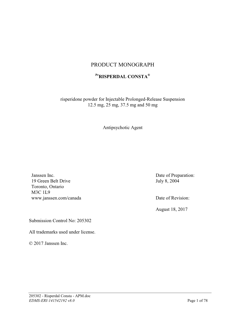 Product Monograph