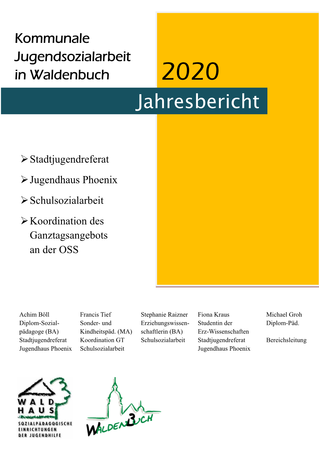 Jahresbericht Jugendarbeit Waldenbuch 2020