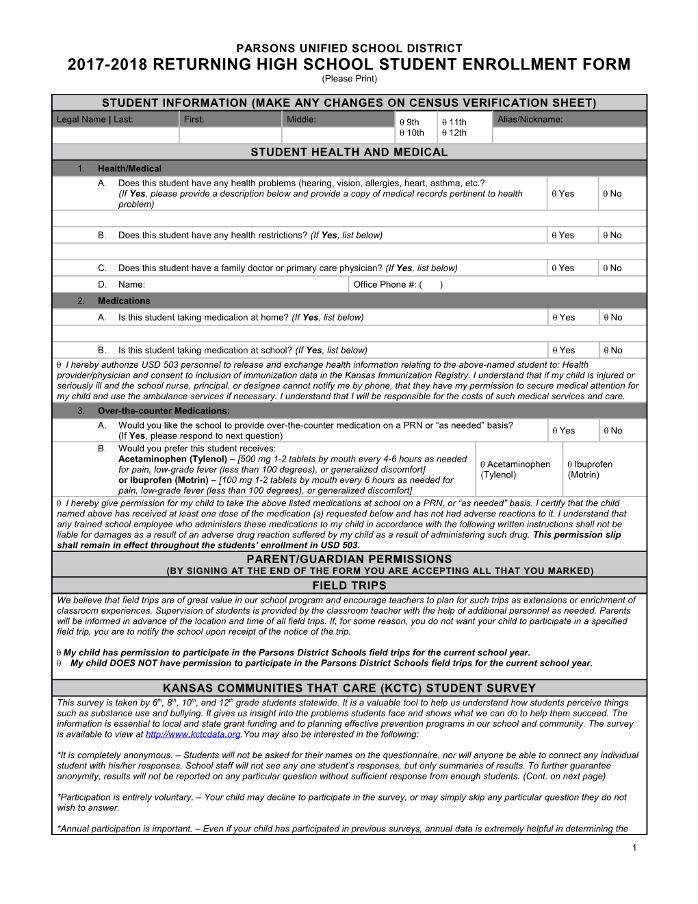 Medical Office Registration Form