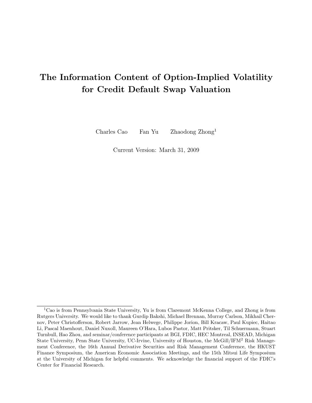 The Information Content of Option Implied Volatility for Credit Default