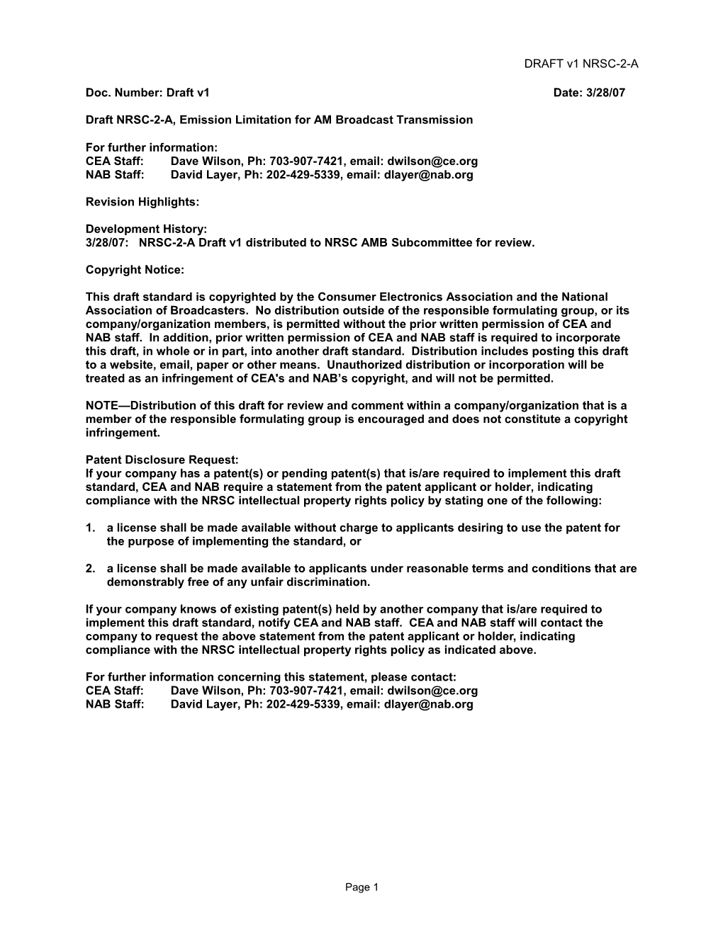 EIA/CEA-896 DVD Test Disc Standard