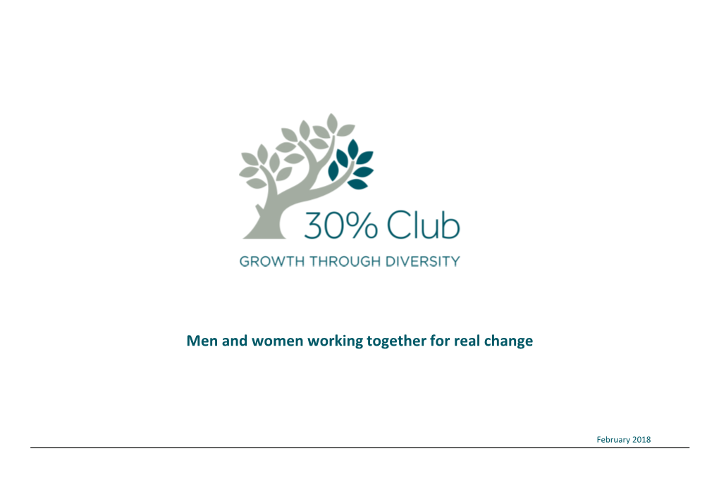 Men and Women Working Together for Real Change