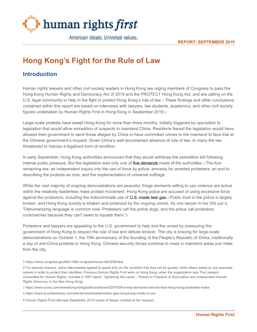 Hong Kong's Fight for the Rule Of