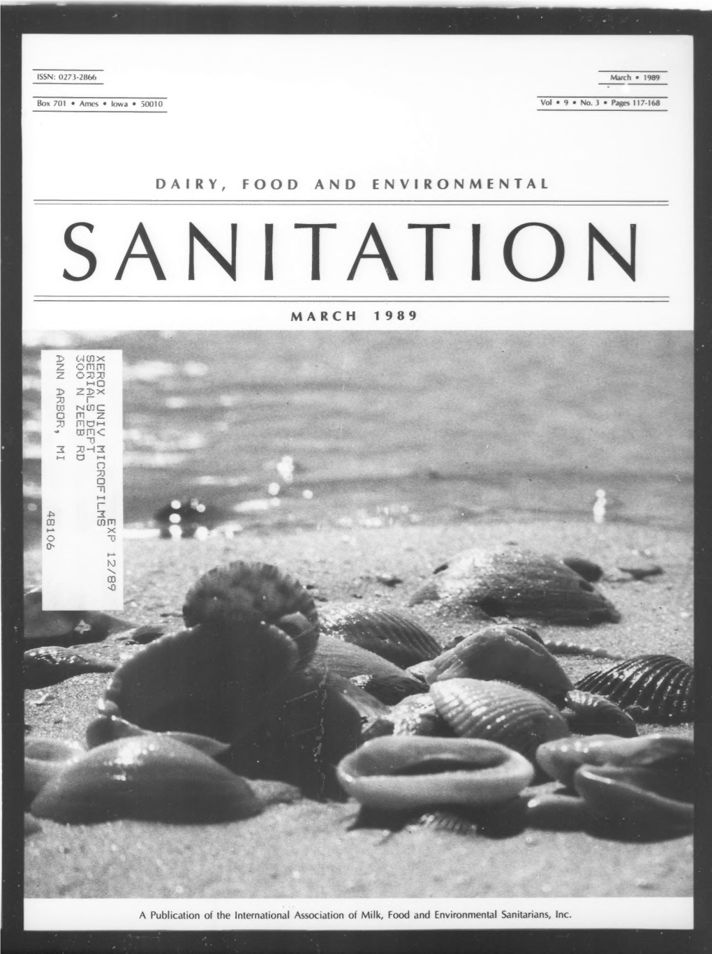 Dairy, Food and Environmental Sanitation 1989-03