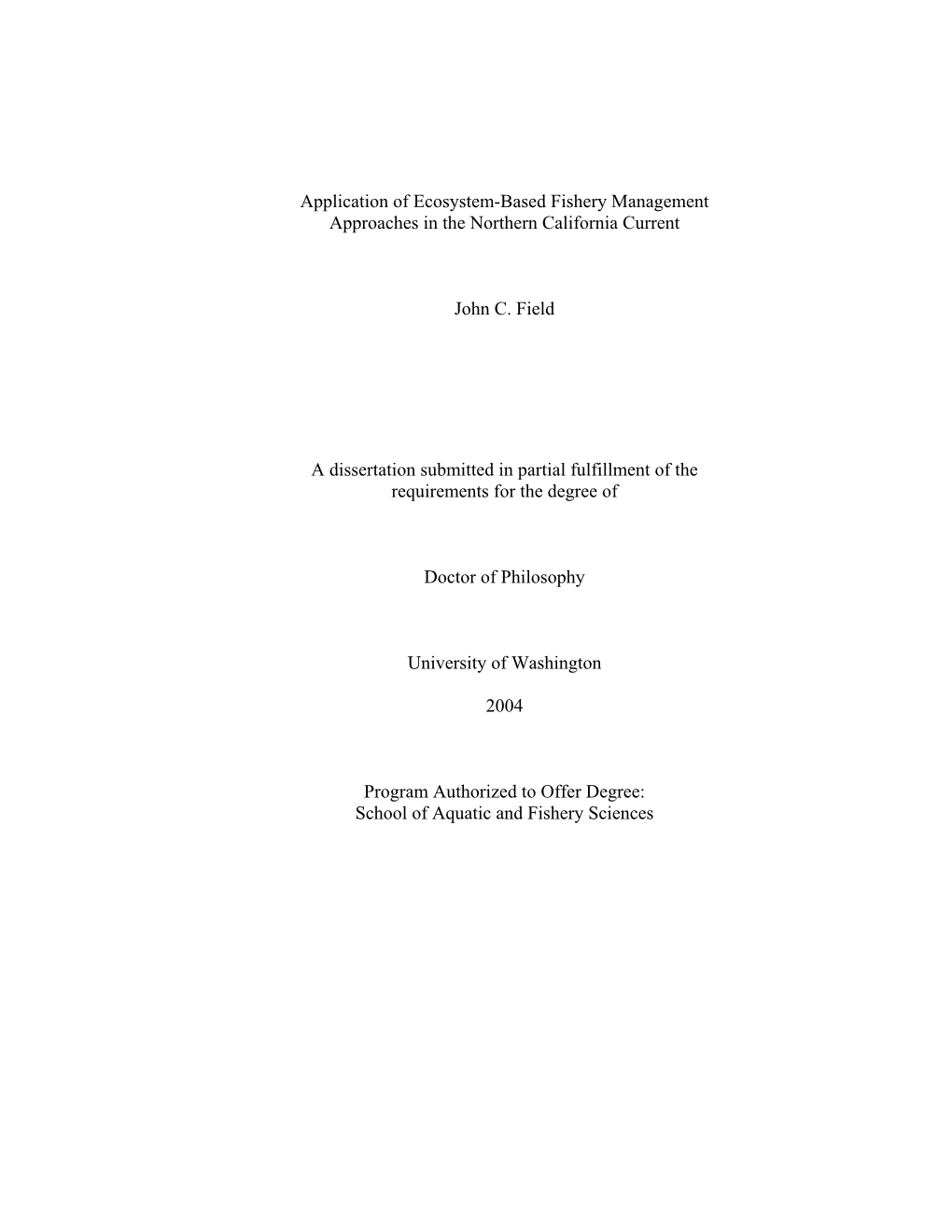 Models of Fisheries Systems in the Pacific Northwest