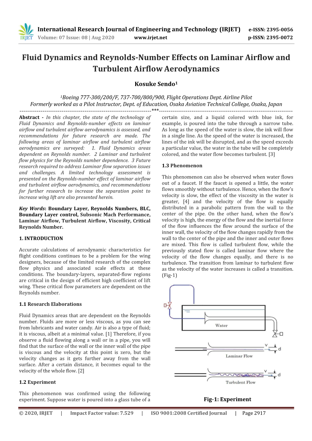 Fluid Dynamics and Reynolds-Number Effects on Laminar Airflow and Turbulent Airflow Aerodynamics