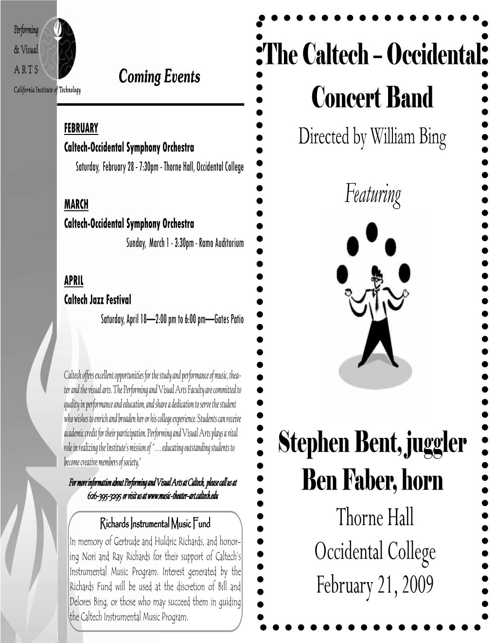 2009-0221 Oxy Concert Band Program.Pub