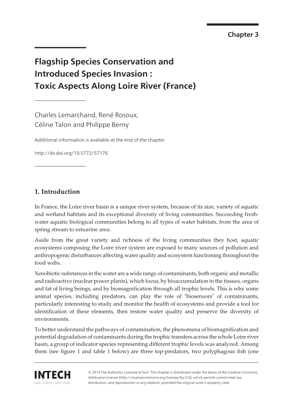 Flagship Species Conservation and Introduced Species Invasion : Toxic Aspects Along Loire River (France)