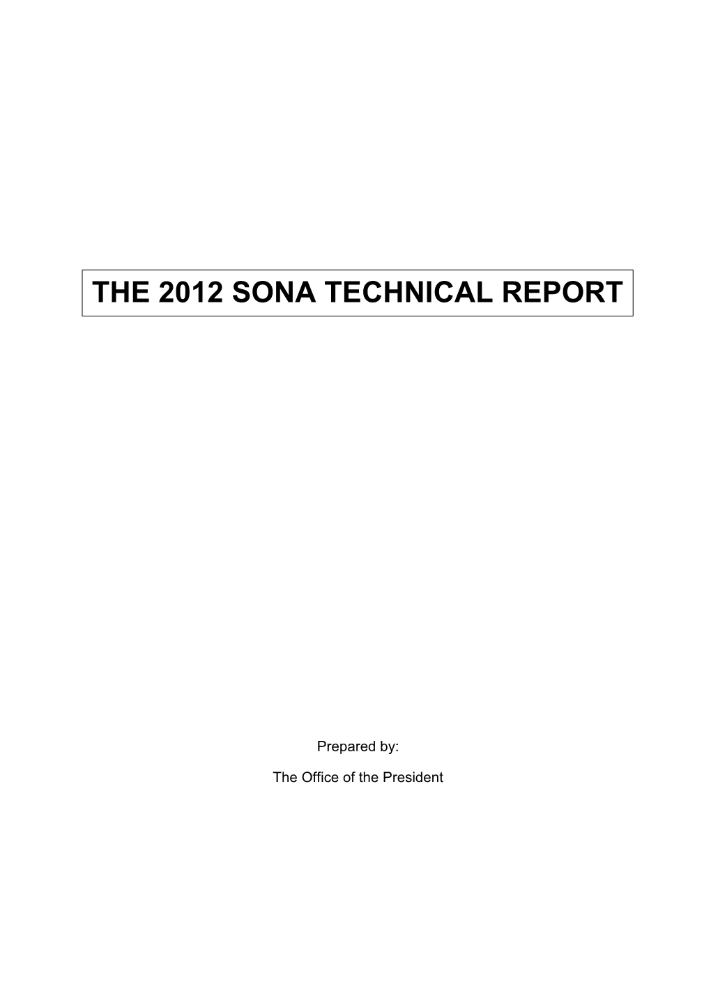 Read the 2012 SONA Technical Report