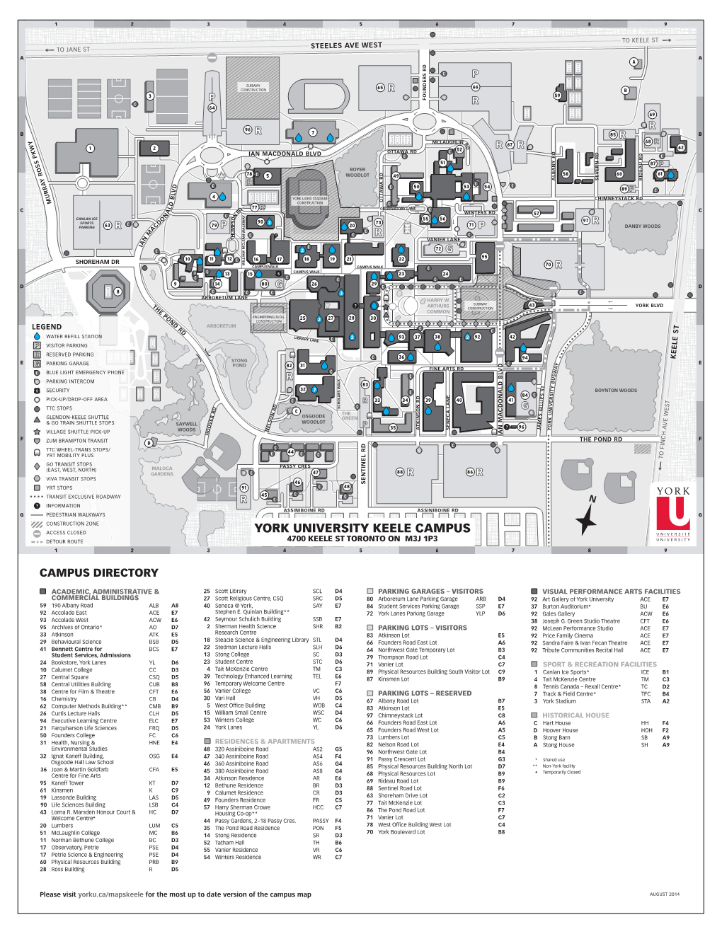 York University Village Shuttle Routes