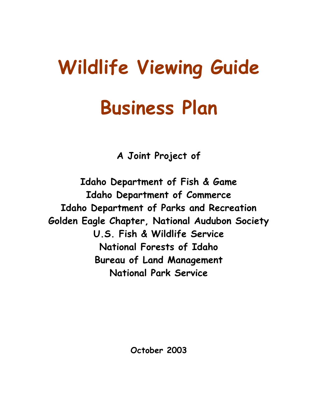 Wildlife Viewing Guide