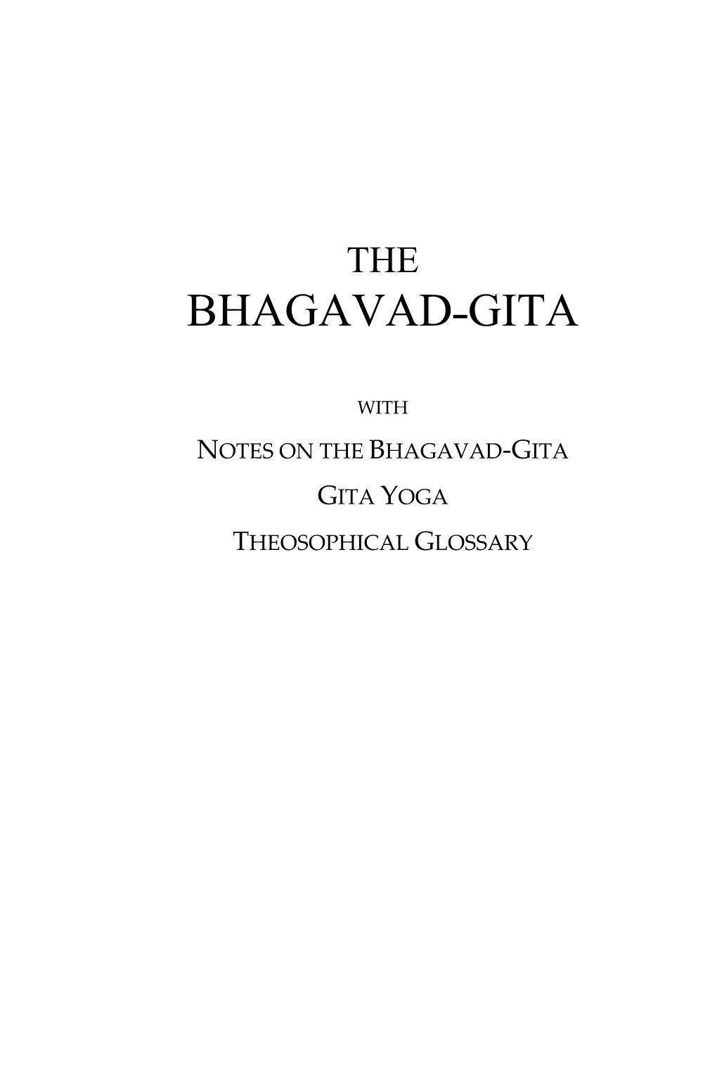 Bhagavad˗Gita