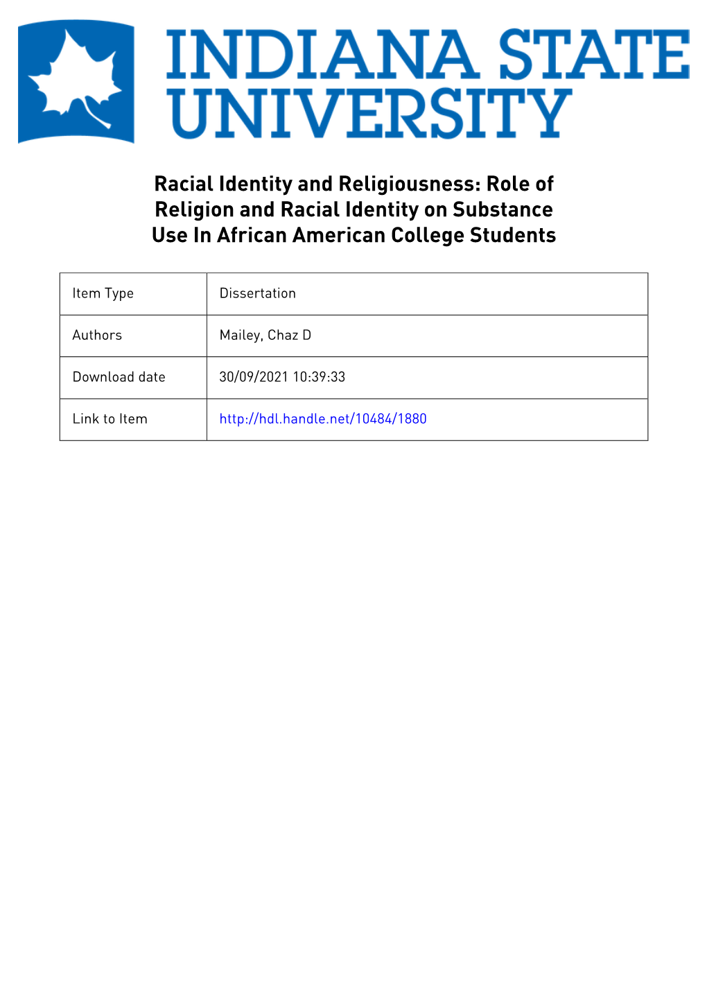 Effects of Religion and Racial Identity on Substance