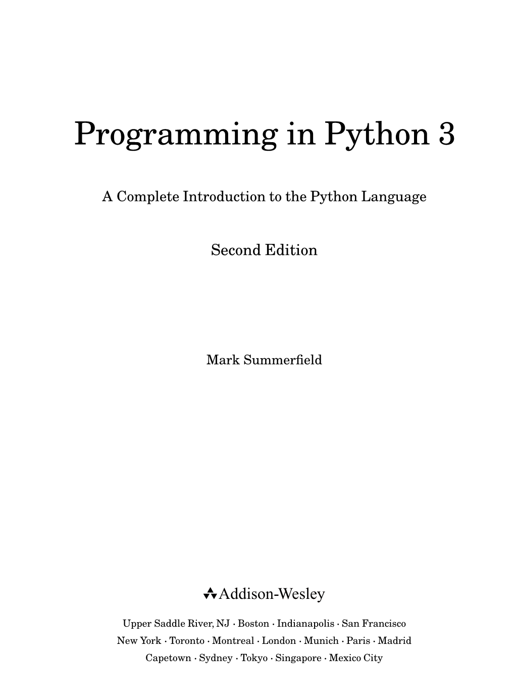 Programming in Python 3