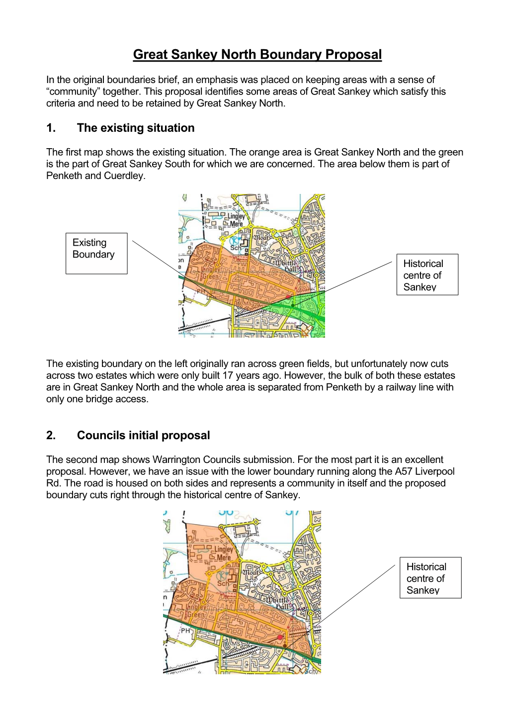 Great Sankey North Boundary Proposal