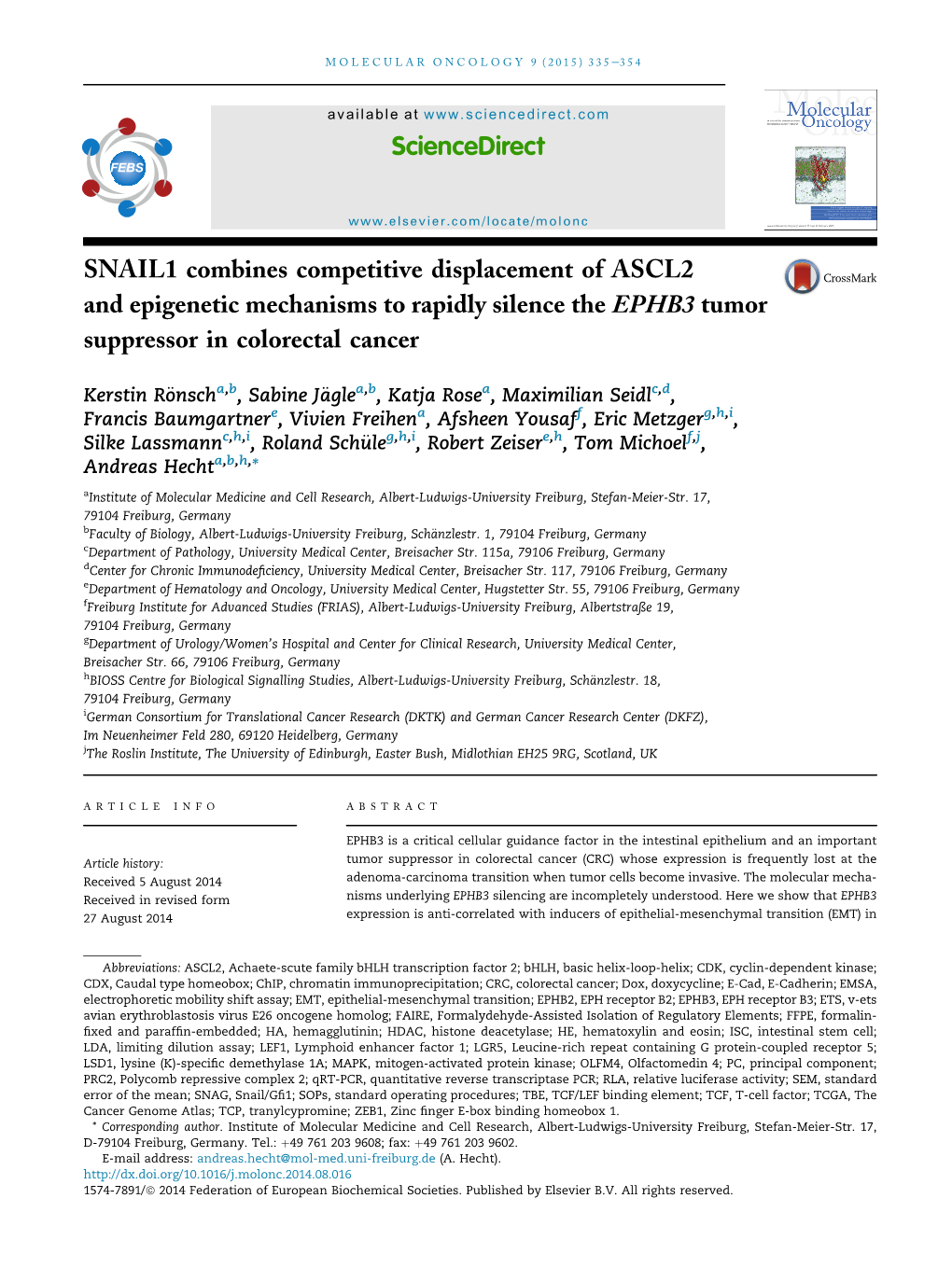 SNAIL1 Combines Competitive Displacement of ASCL2 And&Nbsp