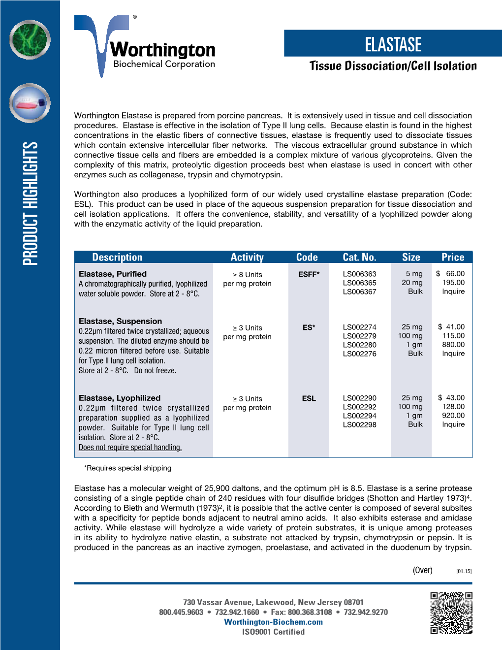 Elastase Product Highlights