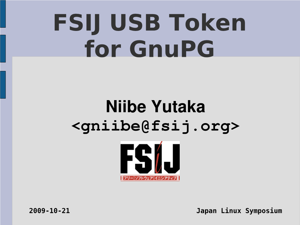 FSIJ USB Token for Gnupg