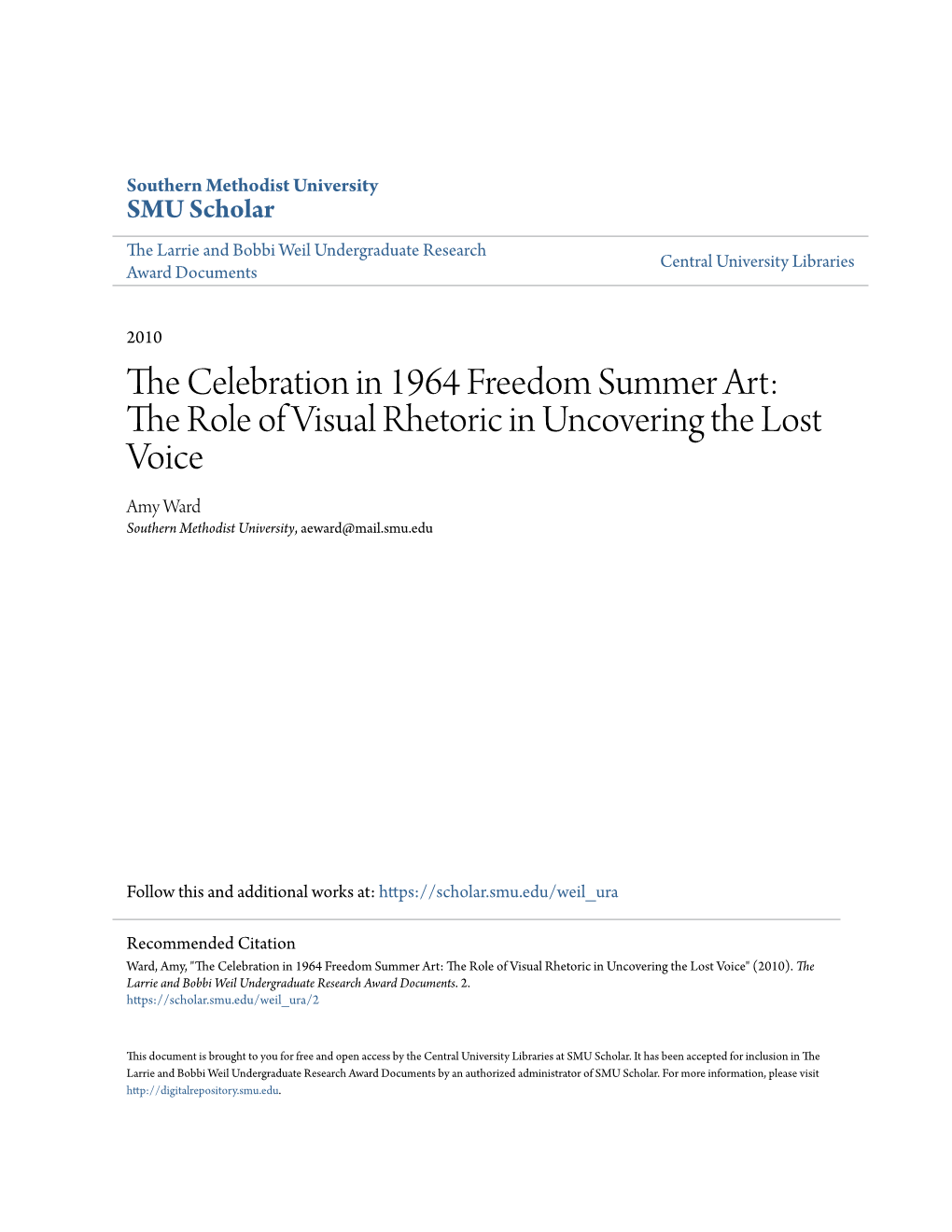 The Celebration in 1964 Freedom Summer Art