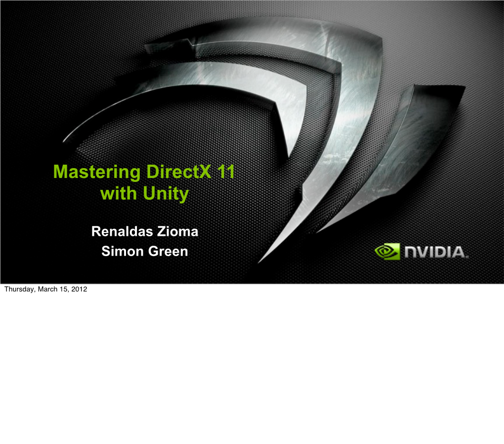 Mastering Directx 11 with Unity