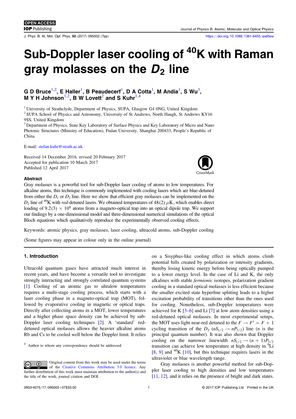 Sub-Doppler Laser Cooling of 40K with Raman Gray Molasses on the D2 Line