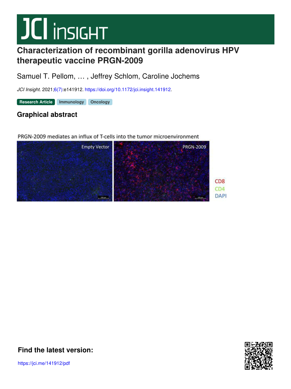 Characterization of Recombinant Gorilla Adenovirus HPV Therapeutic Vaccine PRGN-2009