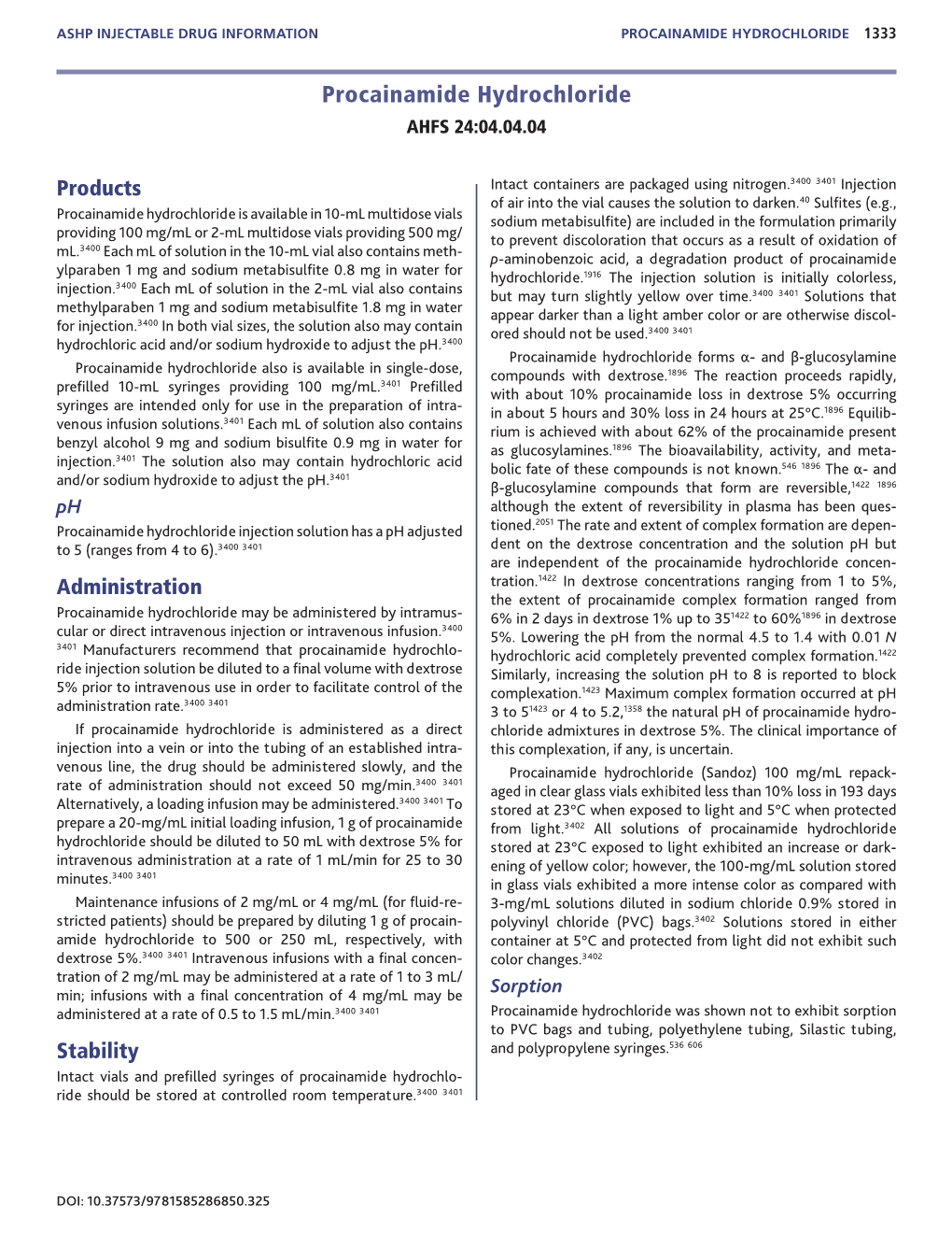 Procainamide Hydrochloride 1333