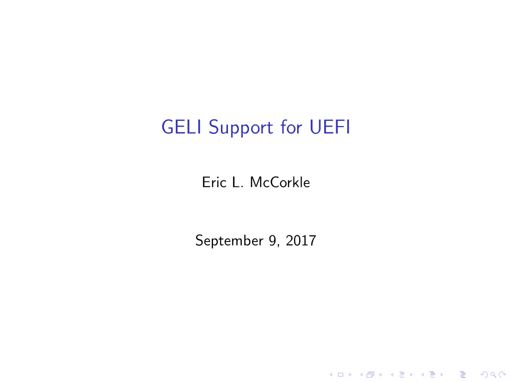 GELI Support for UEFI