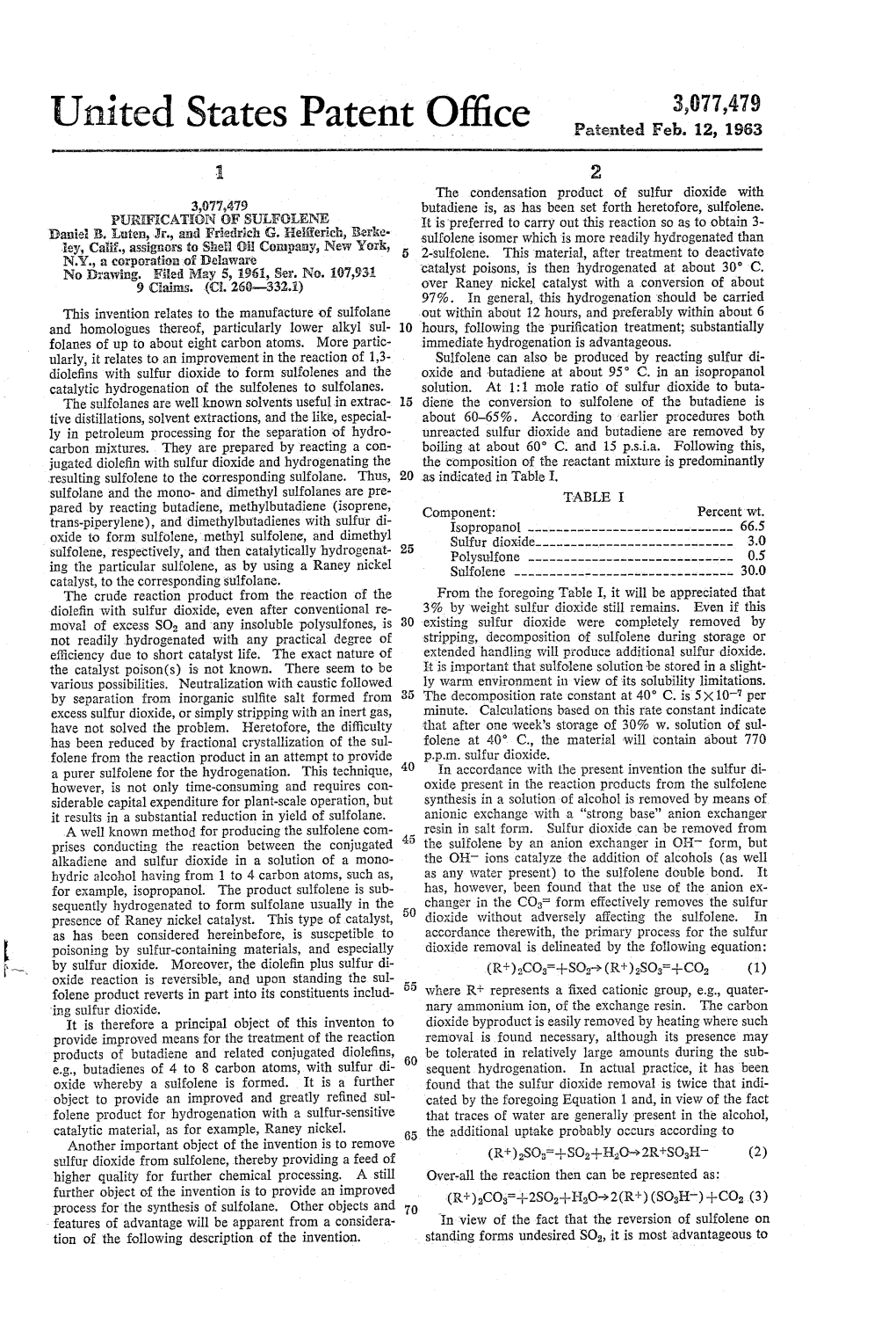 United States Patent Office Patiented Feb