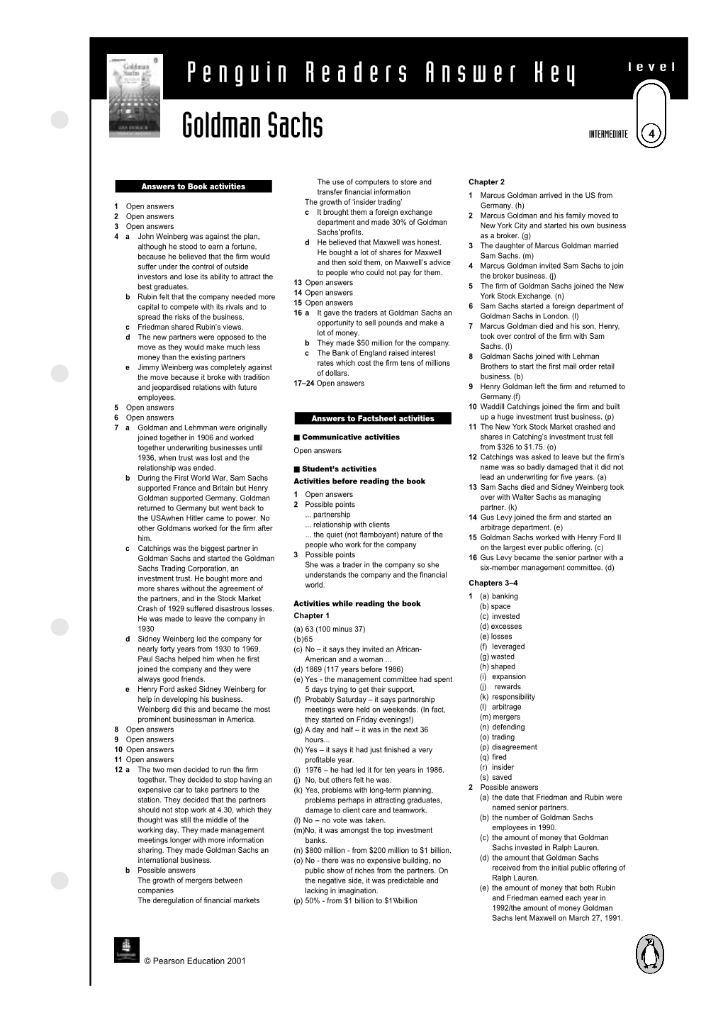 Goldman Sachs INTERMEDIATE 4