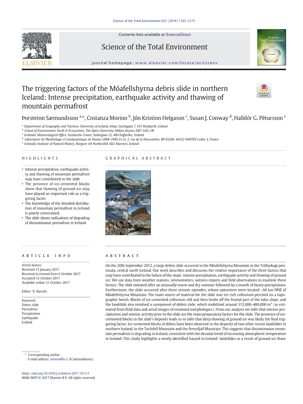 Science of the Total Environment 621 (2018) 1163–1175