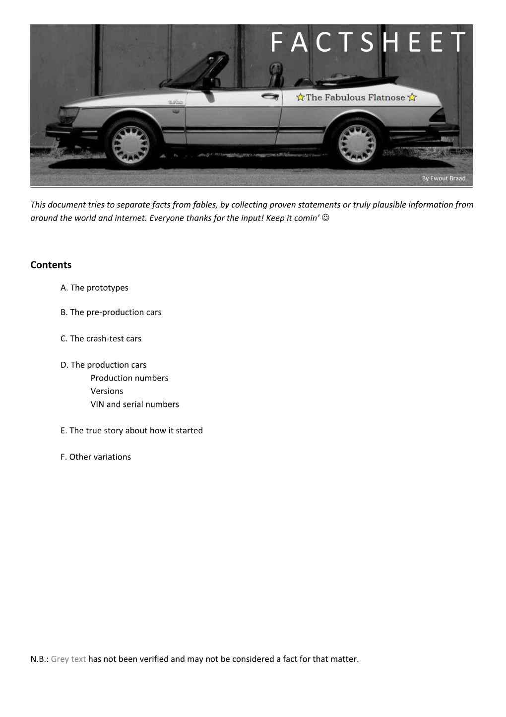 Fabulous Flatnose Factsheet 2016