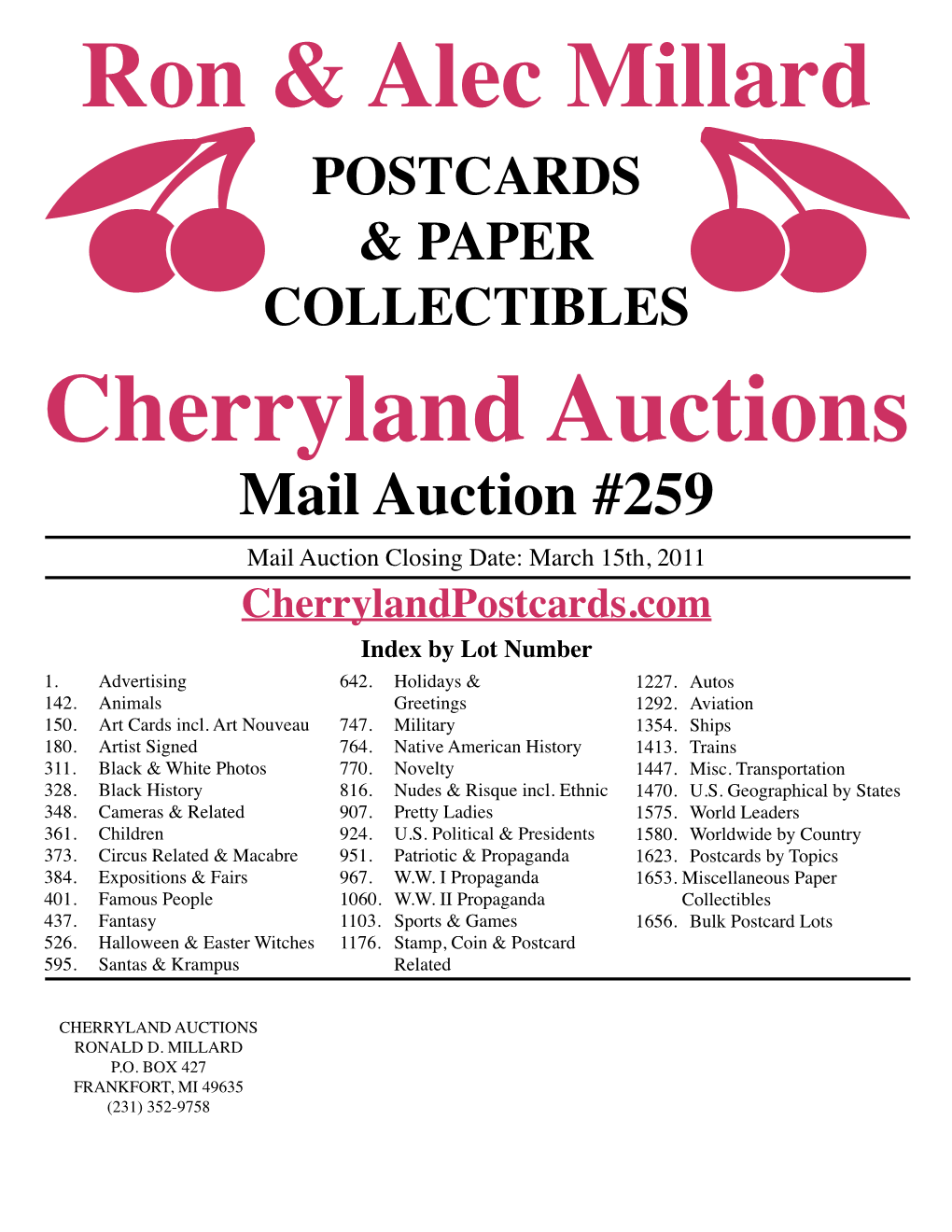 POSTCARDS & PAPER COLLECTIBLES Cherryland