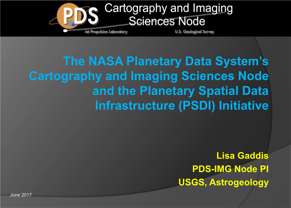 The NASA Planetary Data System's Cartography and Imaging Sciences