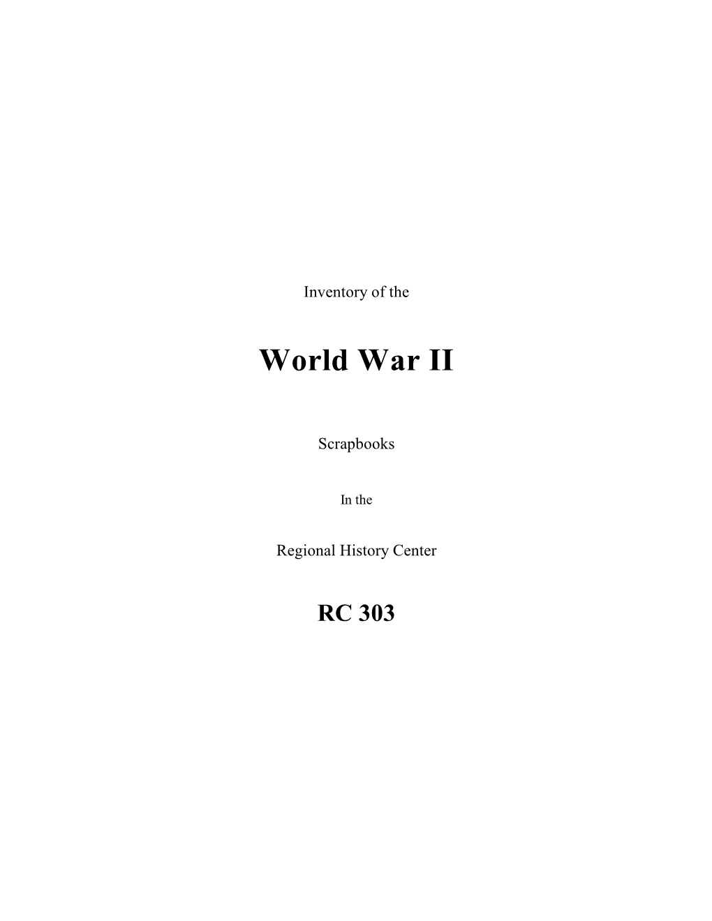 World War II