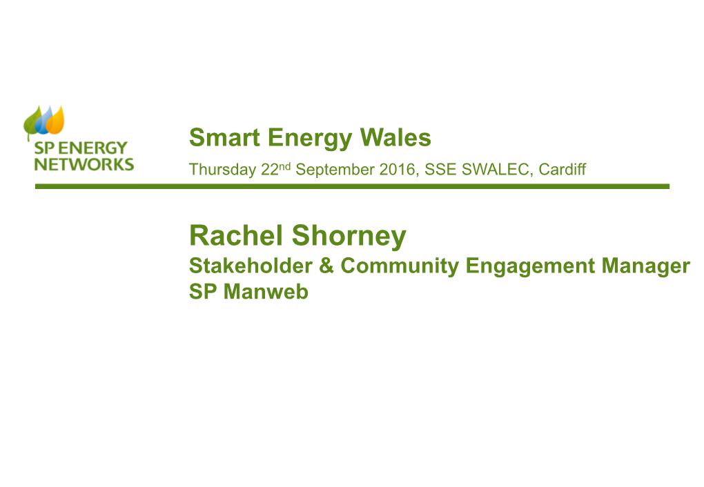 Rachel Shorney, Scottishpower Energy