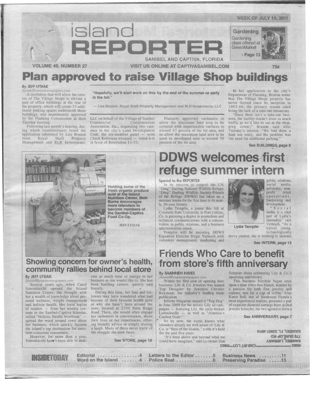 DDWS Welcomes First Refuge Summer Intern Special to the REPORTER Public Relations