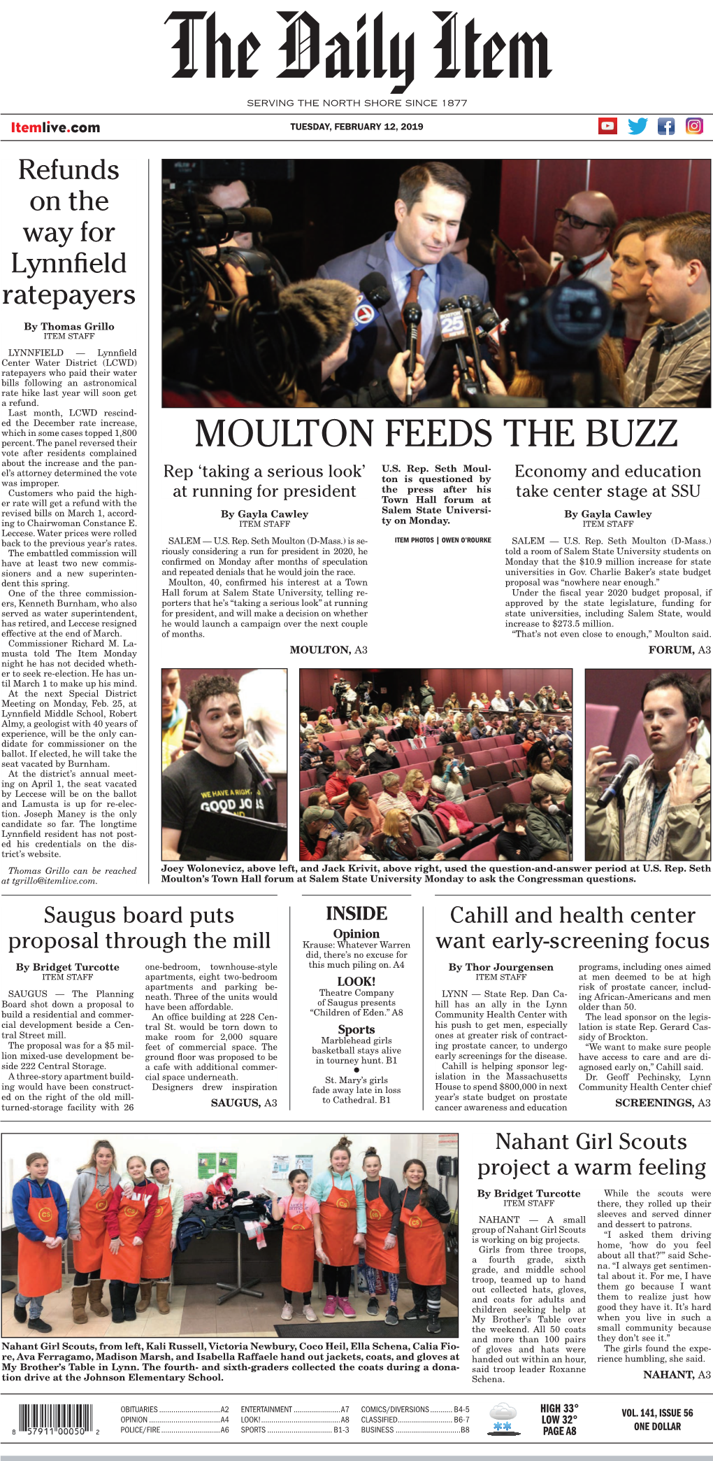 MOULTON FEEDS the BUZZ Vote After Residents Complained About the Increase and the Pan- El’S Attorney Determined the Vote Rep ‘Taking a Serious Look’ U.S