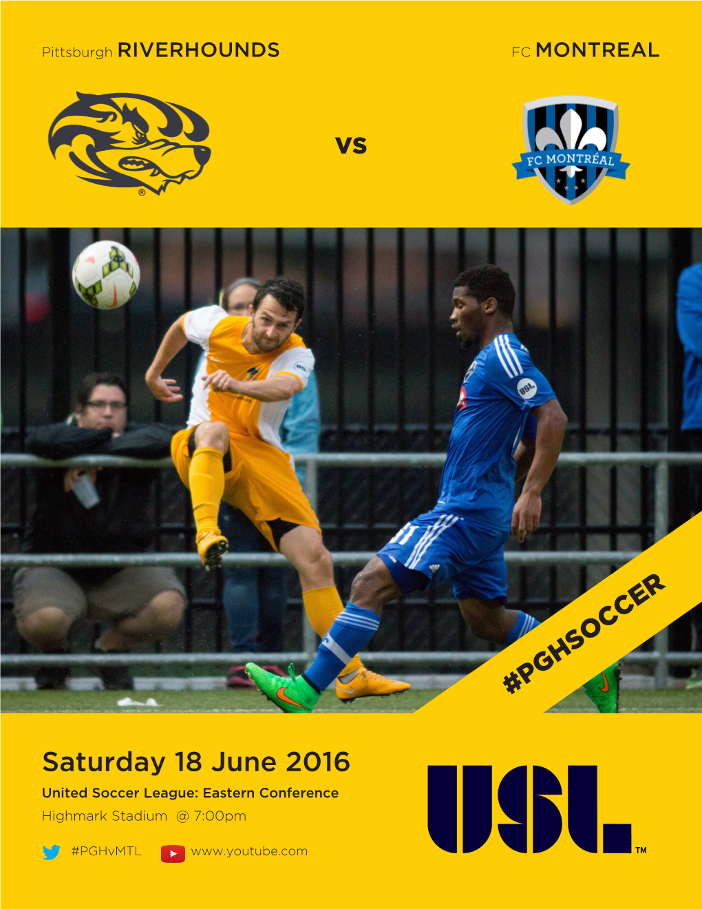 Saturday 18 June 2016 United Soccer League: Eastern Conference Highmark Stadium @ 7:00Pm