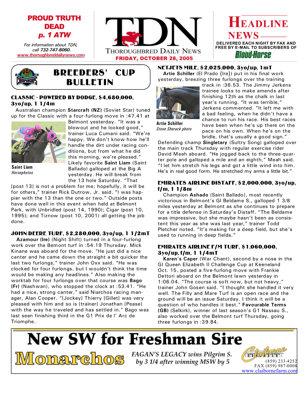 HEADLINE NEWS • 10/28/05 • PAGE 2 of 4