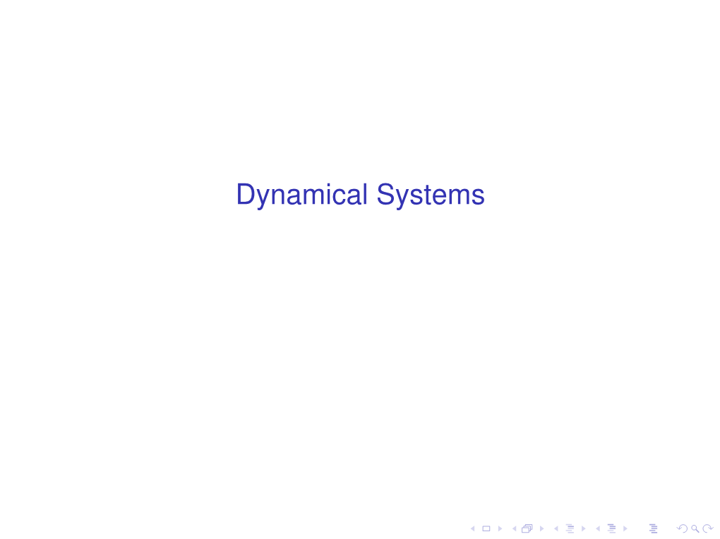 2- Dynamical Systems