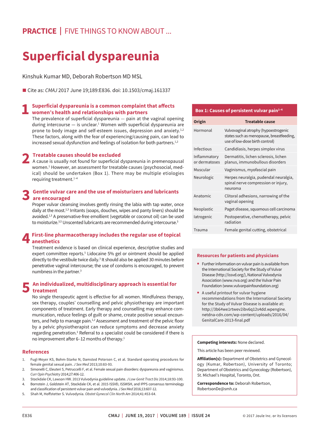 Superficial Dyspareunia