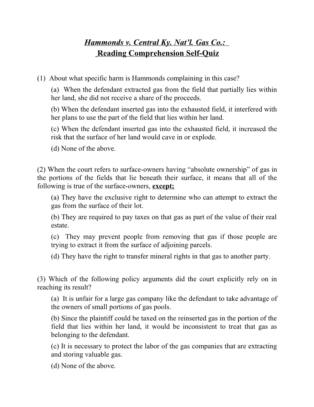 Hammonds V. Central Ky. Nat L. Gas Co