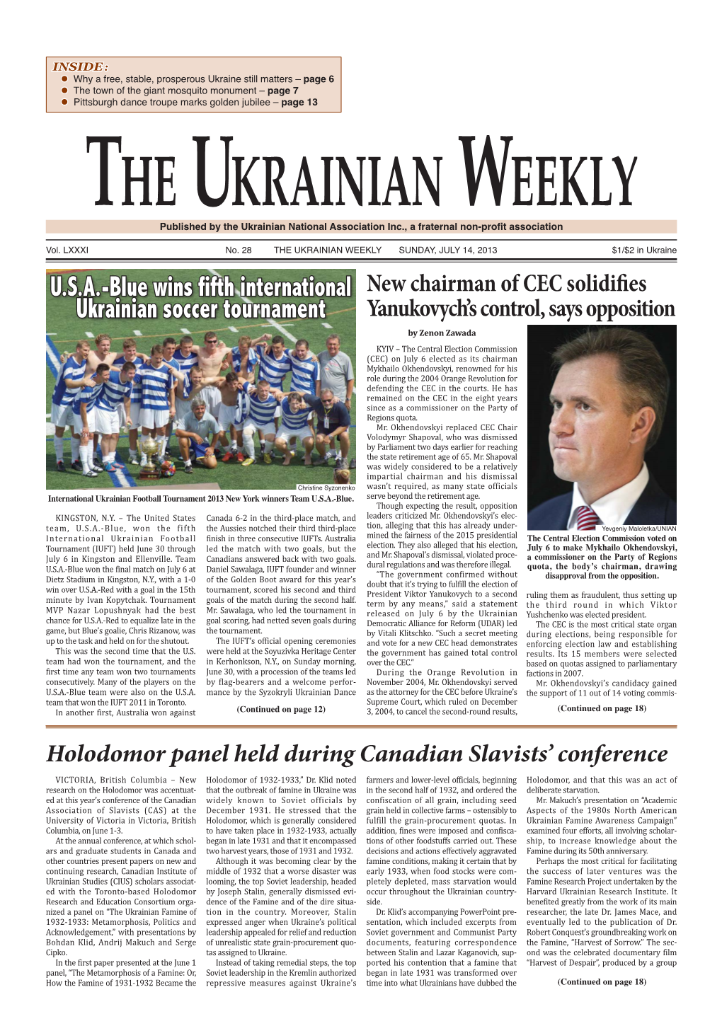 U.S.A.-Blue Wins Fifth International Ukrainian Soccer Tournament