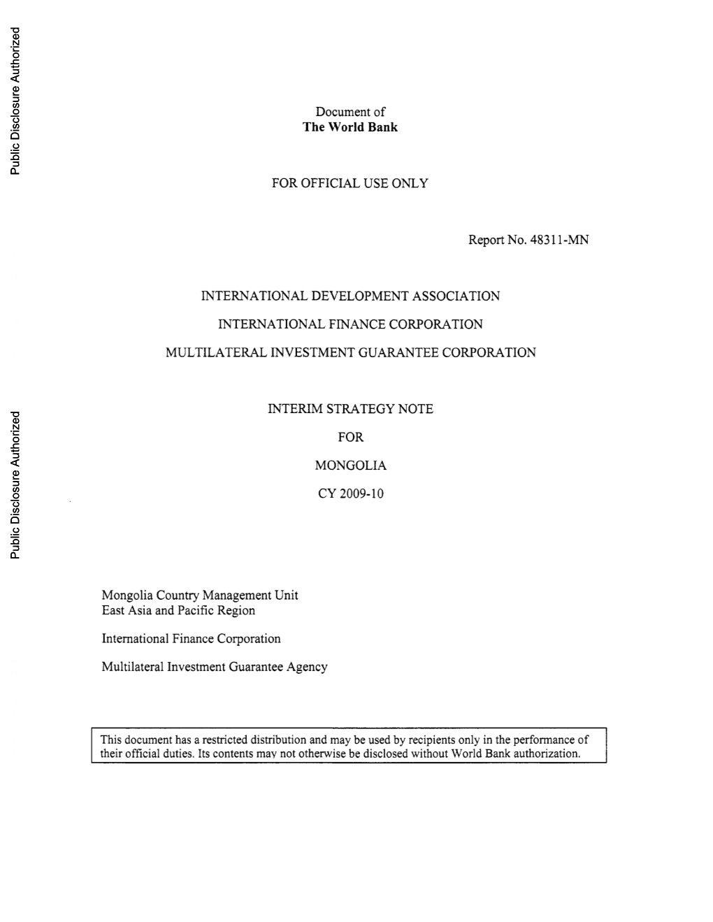 World Bank Document