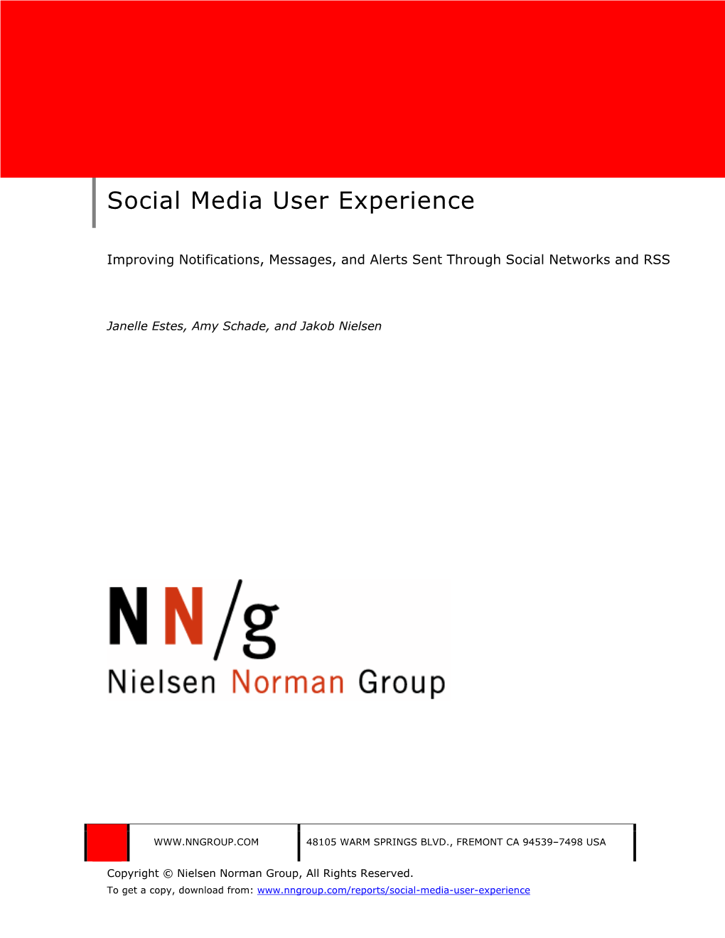 Social Media User Experience